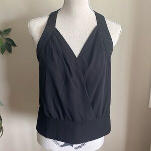 New York & Company Black Halter Top